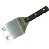 Spatula, stainless steel, 108mm, black handle, for 10 1 (4 1/4) \ Лопатка нержавеющая 108 мм с черной ручкой для мяса 10:1 (Гамбургер)