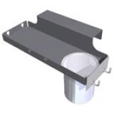 Holder, L443xW154xH35mm, for hand towel and gloves, without round tray \ Держатель для полотенца и перчаток 443x154x35 мм