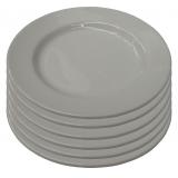 Plate (pkg 6), dessert, O160mm Porcelain