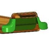 Clip 1/3, for fry rack tray, green