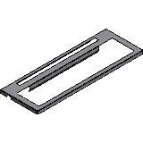 Frame for UHC tray for fry rack tray 1/3 \ Держатель поддонов 1/3 для UHC кабинета, 648x143x54 мм